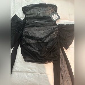 Norma Kamali Black Sheer Dress